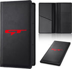 Luxury Leather Car Registration & Insurance Cards Holder for Kia K3 Forte Cerato 2021-2024 GT Cars, Black