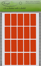 Royal Green Rectangle Shape Sticker Cable Labels 1.57 inch x 0.75 inch Orange (40mm x 19mm) - 1000 Pack