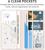 CoBak Car Registration and Insurance Holder - Vehicle Glove Box Car Organizer,Auto Truck Comparment Accessories Case with Magnetic Closure for Essential Document,Driver License,Cards