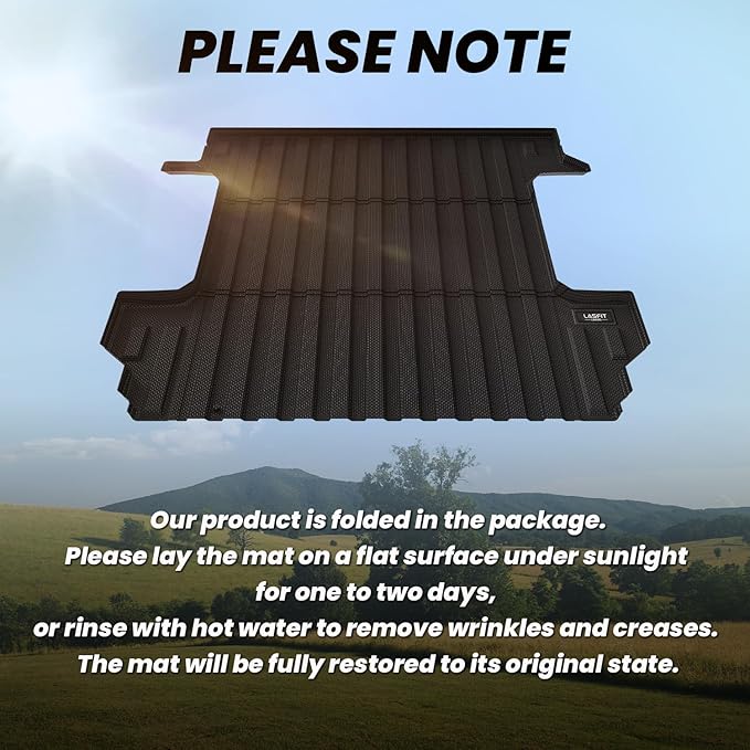 LASFIT Truck Bed Mat 2019-2026 for Chevrolet Chevy Silverado 1500 | GMC Sierra 1500 (Only Fit 5.8FT Bed), Bed Liner for Chevy Silverado GMC Sierra 1500, Not Fit Optional CarbonPro Bed