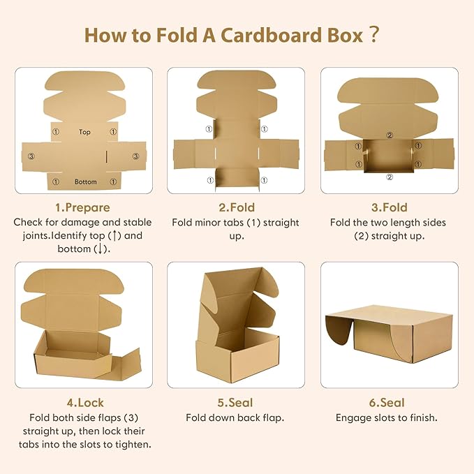 12x9x2 inches Shipping Boxes Set of 25, Small Corrugated Cardboard Box, Literature Mailer, Gift Boxes (Brown, 12x9x2)