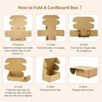 9x6x2 inches Shipping Boxes Set of 25, Small Corrugated Cardboard Box, Literature Mailer, Gift Boxes (Brown, 9x6x2)