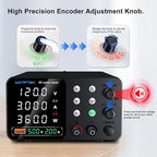 DC Power Supply Variable, 120V 3A Adjustable Switching Regulated Bench Power Supplies with Memory Preset/Locking Key/OCP Protection/Output/USB Fast Charging /4-Digit LED Display