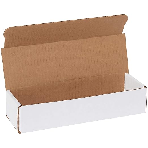 Box USA BM1032 10"L x 3"W x 2"H, White (Pack of 50)