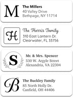 Personalized Return Address Labels - Monogram Address Labels on Sheets (100-1000 Labels)