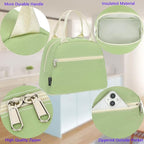 FlowFly Insulated Lunch Cooler Bag - Tote Bag Organizer for Women/Men, Prairie Green
