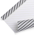 Purple Papers Wrapping Paper - Mini Roll - 18 Inch X 33 Feet - Stripes Design for Birthday, Holiday, Wedding, Baby Shower (Black)