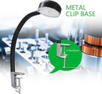 LED Clamp Work Light with Flexible Gooseneck, 20W 2000 Lumens 6500K 110V US Plug, Machine Lathe Light with Metal Clip Base for Work Bench, Sewing Machine, Lathe Workbenches