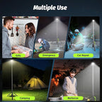 Camping Light with Stand, 8.4 FT Rechargeable Work Light, 6000mAh 3000/4000/6500K Dimmable Portable LED Work Light 3000LM for Outdoor,Sports, Emergency, Gift(Remote and Carrying Bag Included)
