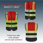 BeautyWill Custom Logo Safety Vest Class 2 High Visibility Reflective Vest for Men - Personalized Logo Team Vest