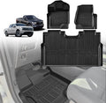 TripleAliners Floor Mats All Weather Liner Compatible with 2015-2025 Ford F150 & Lightning SuperCrew Cab Accessories Front and Rear 2-Row Truck Floor Liners TPE (Not Fit Fold Flat Storage)