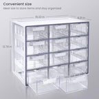 Arteza 12 Drawer Organizer and Storage Cabinet – Clear Plastic, Stackable Drawers for Makeup, Crafts, Sewing, Office Supplies, Small Parts & Tools