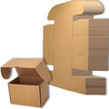 8x6x6 inches Small Shipping Boxes Set of 25 - Brown Mailer Corrugated Cardboard Boxes for Shipping Packaging Mailing Products
