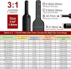 Chanzon 3:1 Ratio - 80ft Roll - Heat Shrink Tubing 1/16" (1.6mm) - Marine Grade Waterproof Adhesive Lined - (25M Total Length) Black Polyolefin Sleeving Wrap Shrinking 3 to 1 Ratio 1pcs