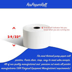 Thermal Gas Pump Receipt Paper 2 9/32" x 400 ft (12 rolls/case) – BPA Free