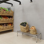 14''W x 36''L x 8''H Chrome Plated Wire Dunnage Rack | Off The Floor Storage