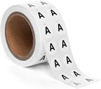 1000pcs Letter A Stickers, 0.5" Letter Sticker Dot Labels for Organization, Inventory, 1000/roll