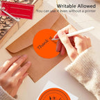 3X3 Inch Round Thermal Labels Circle Color Coding Labels Printable Waterproof 500PCS Round Stickers Adhesive Writable for Office, Garage, DIY Sticker, Barcodes, Name Tag, Fluorescent Orange