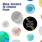 100 Custom Vinyl Stickers - Upload Your own Image, Text, Design, Logo - Personalized Logo Labels for Handmade, Packaging, Bottle, Jars, Candle, Brand Stickers (Gray, 1.5x1.5)