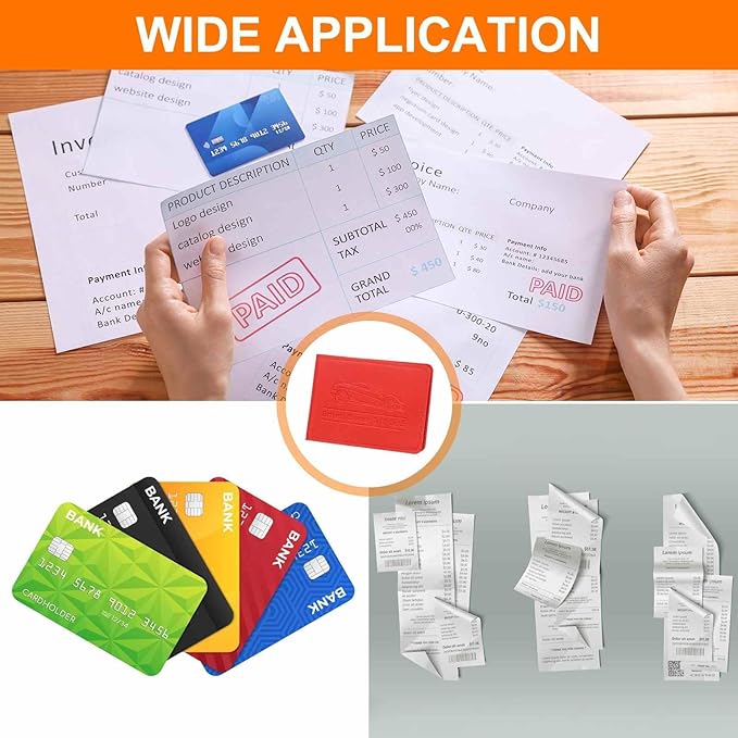 HARFINGTON Car Registration and Insurance Holder PU Leather Vehicle Glove Box Organizer Storage Accessories Car ID Holder with 6 Pockets for License ID Card Bank Card Documents, Red