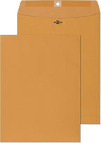EnDoc 9x12 Clasp Envelopes – Brown Kraft Catalog Envelopes with Clasp Closure & Gummed Seal – 28lb Heavyweight Paper Envelopes for Home, Office, Business, Legal or School – 100 Pack