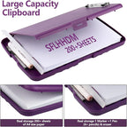 SFLHHDM Purple Clipboard, Clip Boards 8.5x11, Teacher Clipboards with Storage, Plastic Clipboard with Pen Holder, Clipboards Storage for Women Teachers Work, School & Office Supplies