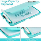 SFLHHDM Clipboard with Storage, Clip Boards 8.5x11, Plastic Clipboards with Pen Holder, Clip Board with Storage Compartments, Nurse Clipboard with Storage for Classroom, Student, Teacher