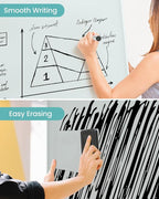 VUSIGN Glass Dry Erase Board for Wall, 36" x 24" Magnetic Dry Erase Board, Large Frameless Mounted White Board Dry Erase for Office, Home, School