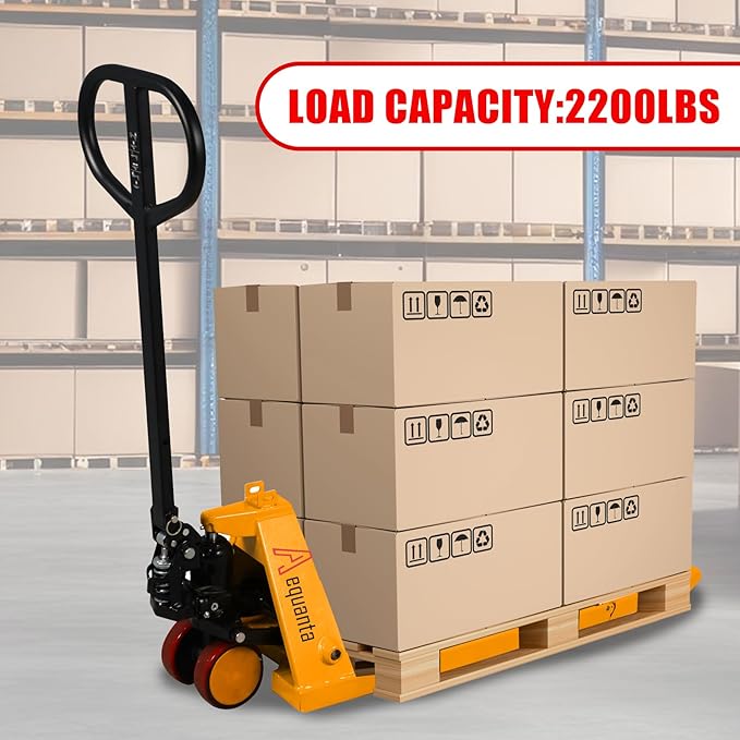 Mini Pallet Jack Truck, Foldable Hand Pallet Jacks with Foldable Forks and Handle, 2200 lbs Capacity Narrow Forks 31.5" L x15 W, Small Size Manual Pallet Jacks