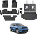 Floor Mats Set for 2016-2026 Dodge Durango (Only for 7 Seats with Bench Seats), All Weather TPE Backrest Mat Trunk Mat Cargo Liner Door Sill Guards Accessories (7 Seats Floor Mats Set)