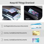 Car Registration and Insurance Holder, Leather Car Glove Box Organizer, Cool Car Accessories for ID, Driver's License Cards & Essential Document, business cards, Men&Women,Pink Butterfly Flower