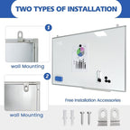 Dry Erase Board Magnetic Whiteboard 48"x 36" White Board Wall Mounted Aluminum Frame Hanging Whiteboard for Home, School, Office, Kitchen