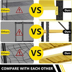 5000lbs78.74,Storage Shelves Garage Metal Shelving Heavy Duty Garage Shelves Adjustable Storage Shelves for Industrial, Factory,41" W X 19.6" D X 78.74" H (Yellow and Black, W78.7*D23.6*H78.7)