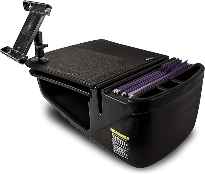 AutoExec AE-GMCD-PI-TAB-BT GripMaster Car Desk for Your Vehicle Workstation and Mobile Office, Black with 400 watt Power Inverter and Tablet Mount