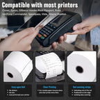 Thermal Paper Rolls - Bpa-Free 2 1/4 Inch X 200ft Register Tape, 50-Pack For Smooth Credit Card Machine Printing