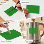 500 Pcs Rectangle Inventory Stickers Vinyl 3 × 5 Inch Moving Labels for Storage Bins Self Adhesive Color Coding Labels Waterproof Removable for Boxes Warehouse Classroom Office, Green