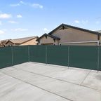 Patio 6' x 32' Outdoor Privacy Screen Freestanding Temporary Fence Panels Net Cover with Metal Poles for Outside Backyard Pool Garden Air Conditioner Fencing, Green