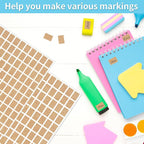 Starboling Color Coding Labels,3000 PCS 1/2" x 3/4" Kraft Paper Rectangular Label,for Garage Sale,Price Tags,File Folder Tabs（Dark）