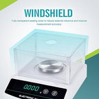 LICHEN Lab Scale 100gram x 0.001g High Precision Analytical Balance with Windshield Digital Display Jewelry Balance(100g,1mg)