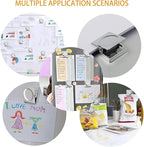 Square Strong Magnetic Clips, 1.8"-9 Pcs, 45 mm, Silver, Refrigerator Magnet Clips, Magnets, Office Supplies, Photo Displays