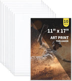 10-Pack 11 x 17 Inch Art-Print-Toploaders - Premium Art Print Topload Holders, Crystal Clear Art Print Top loaders, Hard Plastic Sheet Protectors for Photographs, Lithographs, Artworks, Collectibles