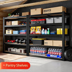 Metal Storage Shelves Unit,5-Tier Adjustable Heavy Duty Garage Shelving,3500LBS Garage Storage Industrial Shelves,Storage Racks,Steel Shelf Suitable for Shop,Warehouse,Basement
