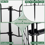 SUNLAX 5 Panels Garden Fence 10ft(L) x 24in(H) Fencing for Yard No Dig Animal Barrier Metal Dog Fence for Patio Outdoor with Gate