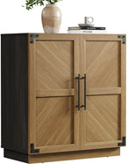 SICOTAS Sideboard Buffet Cabinet with Storage - Modern Farmhouse Credenza with Doors and Adjustable Shelves Fluted Kitchen Buffet Storage Cabinets Coffee Bar Cabinet