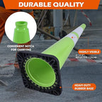 4 Pack 36 Inch Green PVC Traffic Cones Black Base Stable Large Size, Highway Traffic Outdoor Construction Safety Warning Cones (4, Green, 36 Inch)