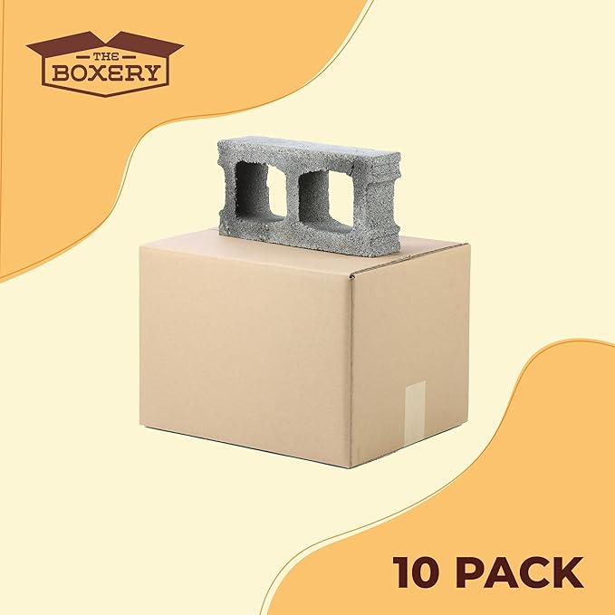 The Boxery Heavy-Duty Double Wall (ECT48) - 24"x18"x12" (10-Pack) | Corrugated Boxes for Shipping, Packaging, Moving, Storage Box for Home or Business, Strong Wholesale Bulk Boxes