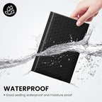 Fuxury Black Bubble Mailers 4x8" 200 Pack Waterproof Padded Envelopes Self Seal Bubble Envelopes Usable Size 4x7" Padded Mailers for Small Business Shipping Envelope Mailers
