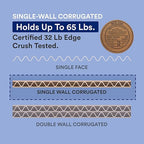 BOX USA 26x26x6 Flat Corrugated Boxes, Flat, 26L x 26W x 6H, Pack of 10 | Shipping, Packaging, Moving, Storage Box for Home or Business, Strong Wholesale Bulk Boxes