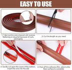 Floor Cord Cover Cavity 0.8"x0.37" Self Adhesive Cord Hider, 10FT Low Profile Cable Management, Extension Strip Protector for Wires, Prevent Cable Trips for Offices, Gyms, Exhibitions（Red Teak）