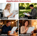 Clipboards with Pen Holder A4 Size 12.5x9 Inch Aluminum Protection Clip Board for Classrooms, Offices, School, Doctor, Coaches [Upgraded Clip] [White-Red, 2 Pack]